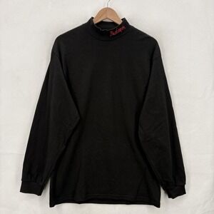 Vintage Ohio State Buckeyes Shirt Mens Medium Black Mock Neck NCAA Lee 90s USA